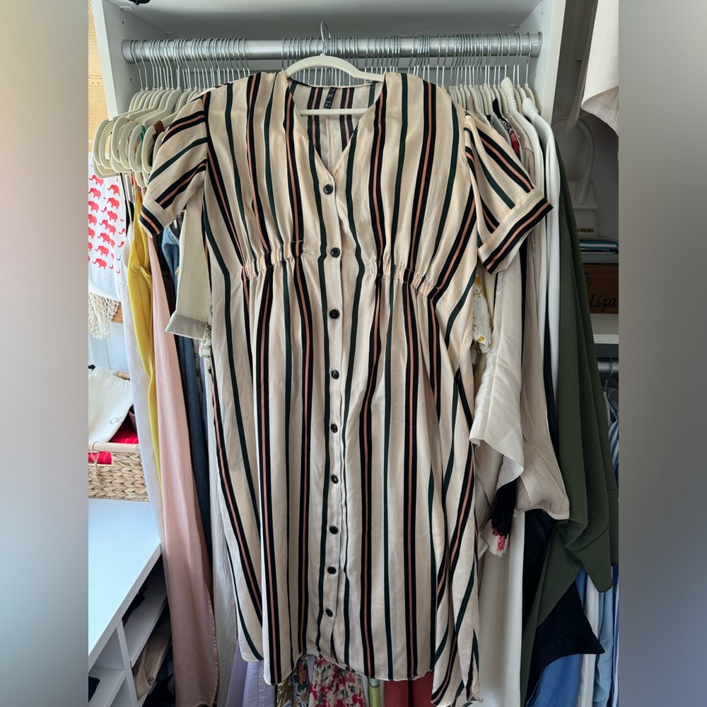 zara dress. size small. fits loose. bought it two years ago